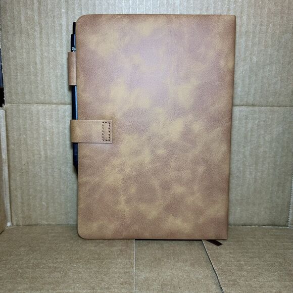 A5 Vintage Leatherbound Notebook W/Bookmark & MOKA Pen Included. (200 Pages) - Picture 2 of 4